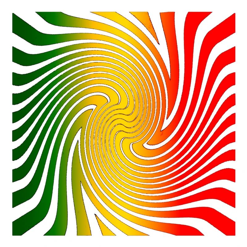Psychedelic spiral design with rainbow colors