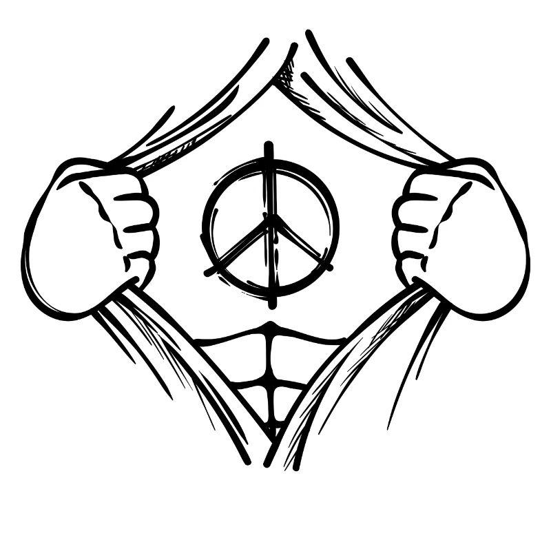 Peace Love Justice Peace Sign