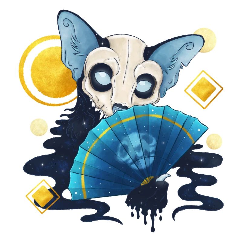Blue Ink Spirits - Ghost Cat Dia De Los Muertos