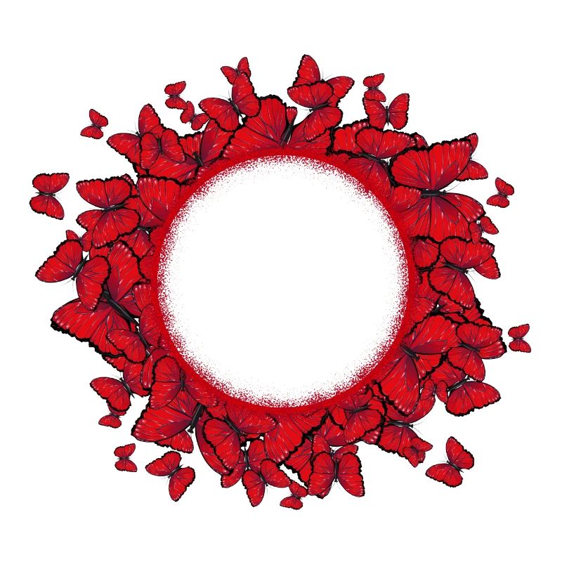 many red butterflies imaginative frames
