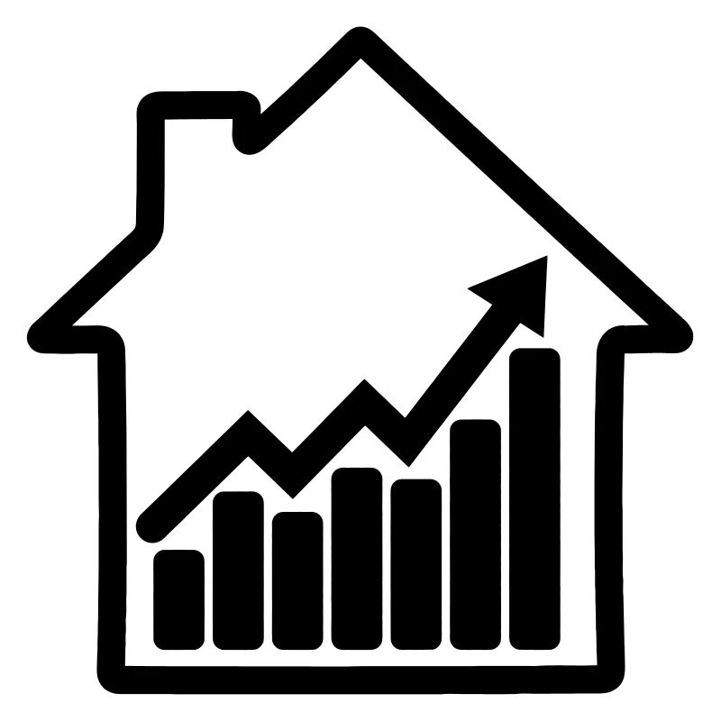 Graphique boursier pour le marché du logement