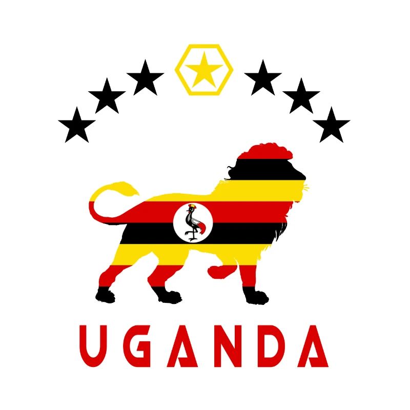 Motif lion de l'Ouganda