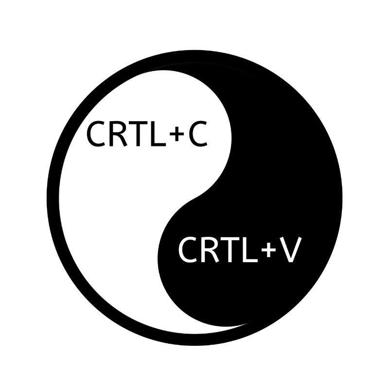 Yin and Yang Computer Keyboard Art