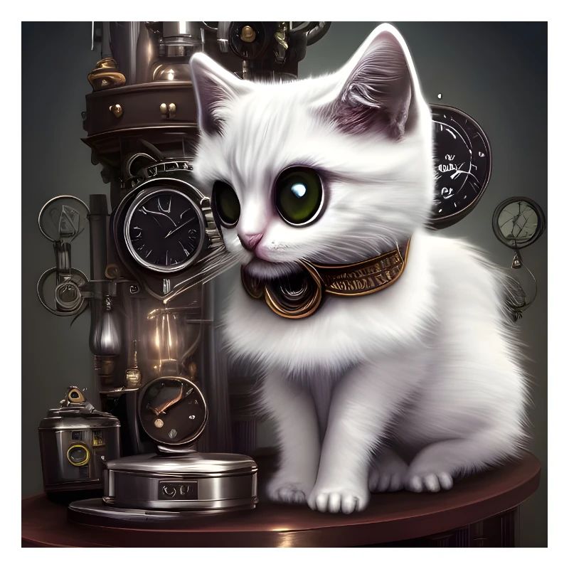 Kleine Steampunk-Katze
