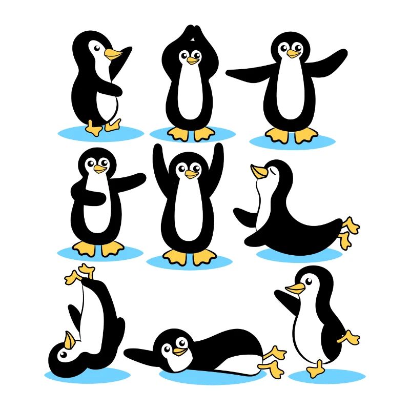 Cool Eislaufen Pinguin Arktis Eis Tier Vogel