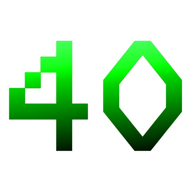 geburtstagsgeschenk, 40 Pixelgrafik