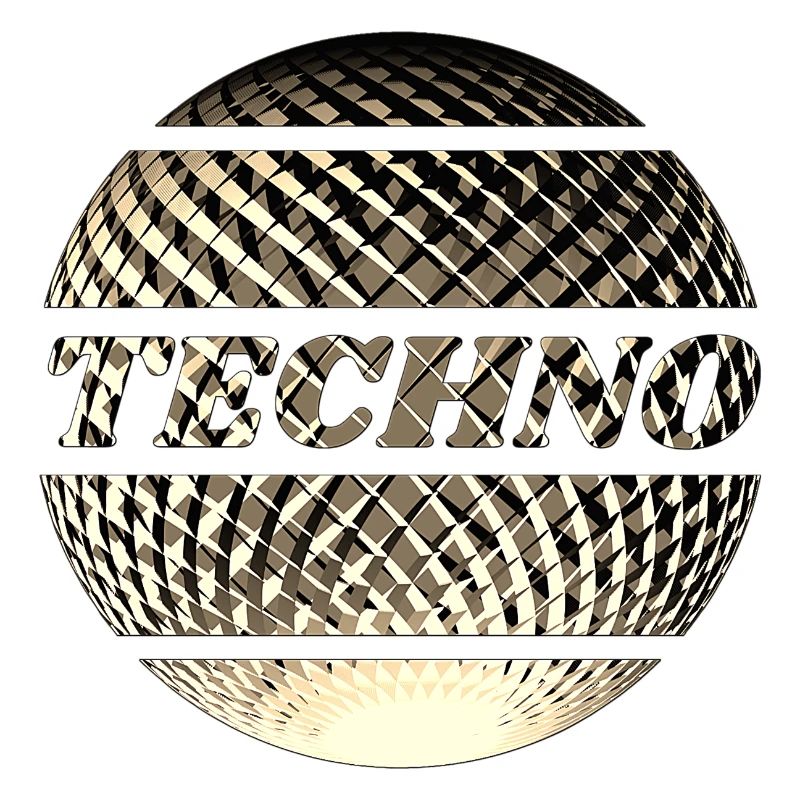 Techno Diskokugel gold