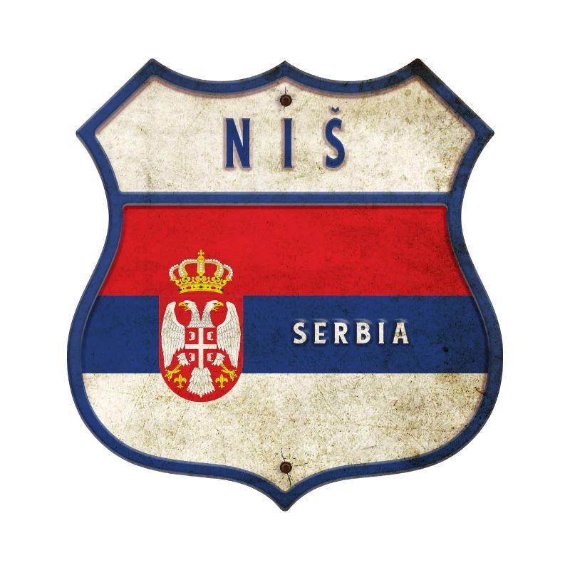 Design du drapeau de la Serbie de Niš