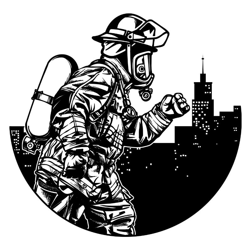 Travaux d’extinction de sauveteurs de pompiers professionnels