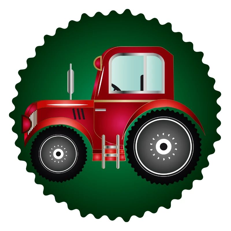 Patch de tracteur rouge pour tracteurs et ventilateurs agricoles