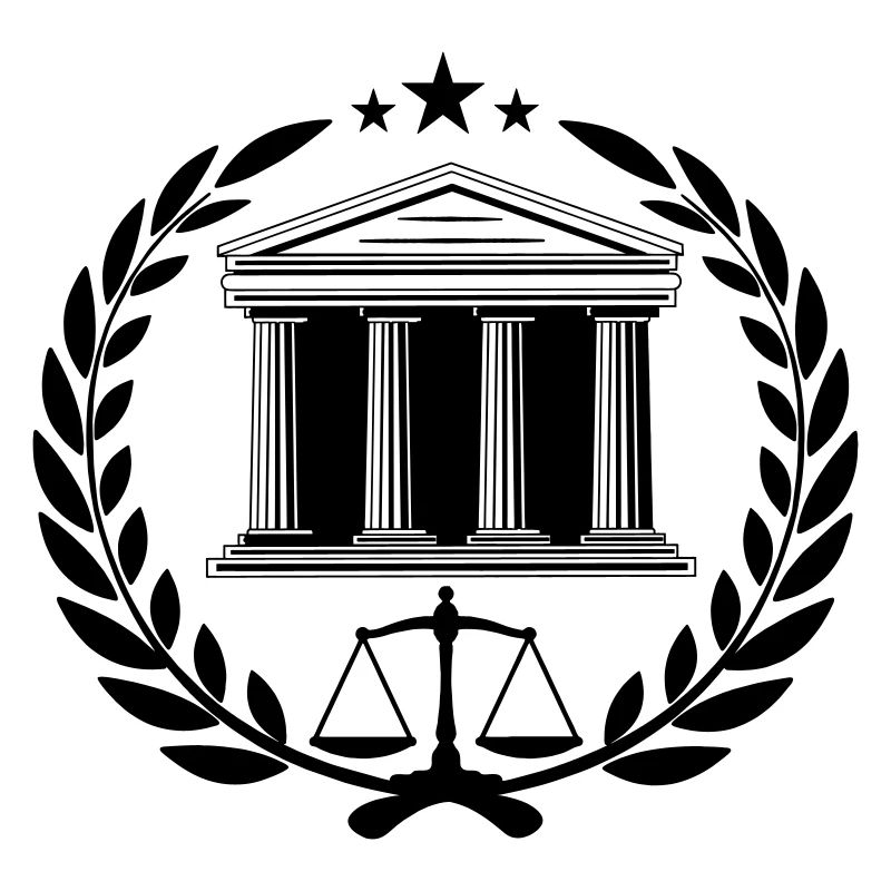 Hof mit Lorbeerkranz