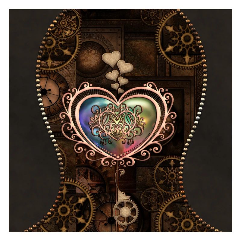 Romantisches Steampunk-Herz