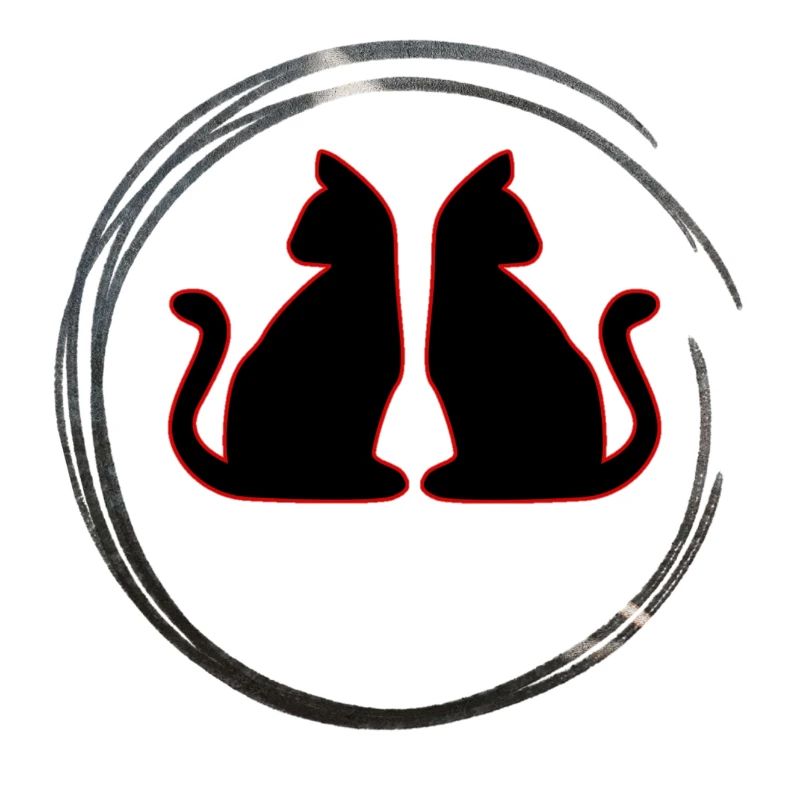 Rot / Schwarze Zwillings Katzen