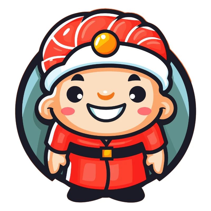 Mascotte du chef sushi