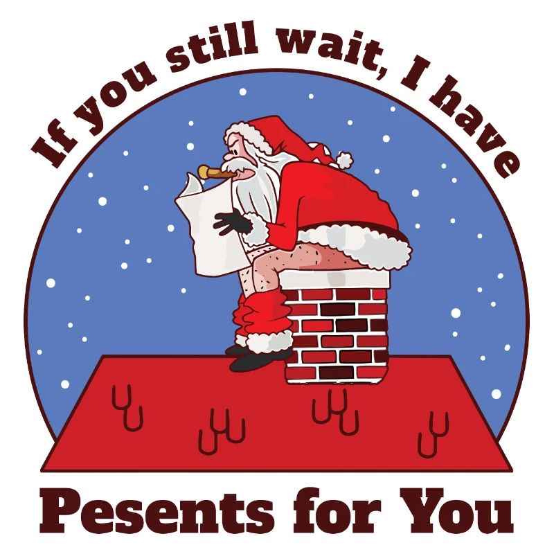 Weihnachtsmann beim Kacken