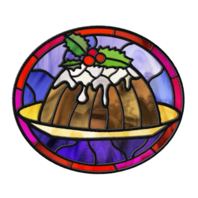 Pudding de Noël. Illustration de Noël