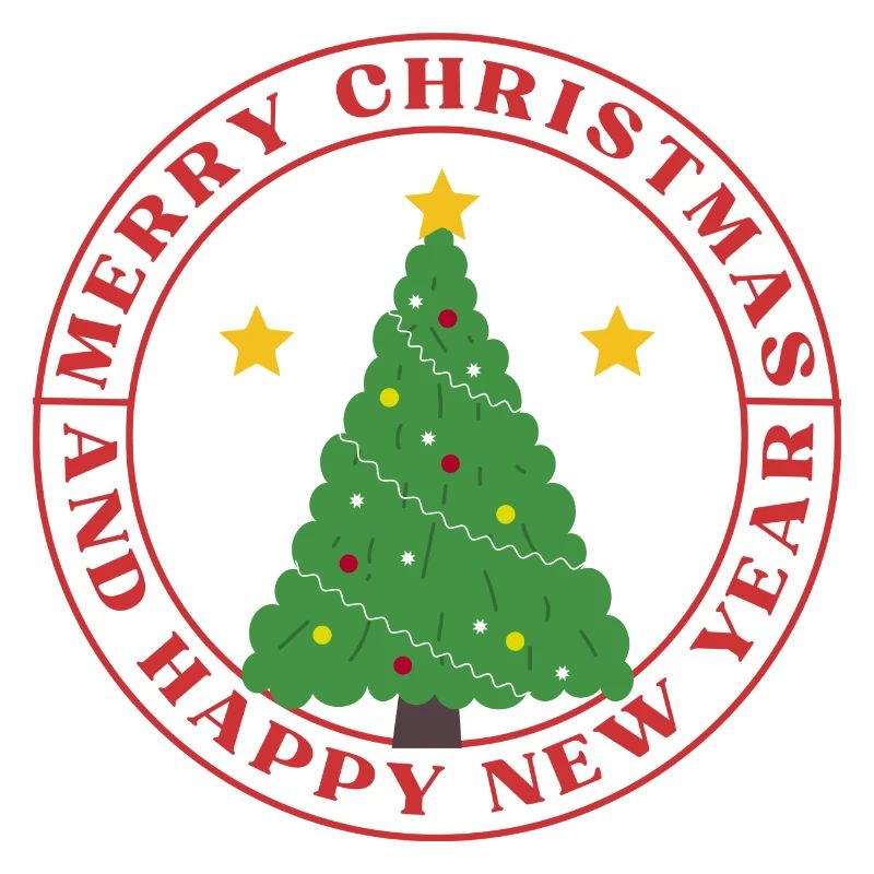 Festlicher runder Weihnachtsbaum