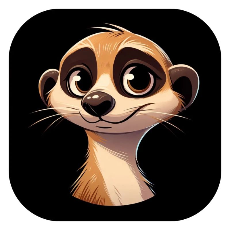 Erdmännchen Kopf Cartoon Comic Portrait