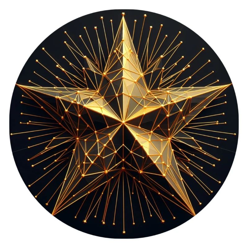 Polygon star gold