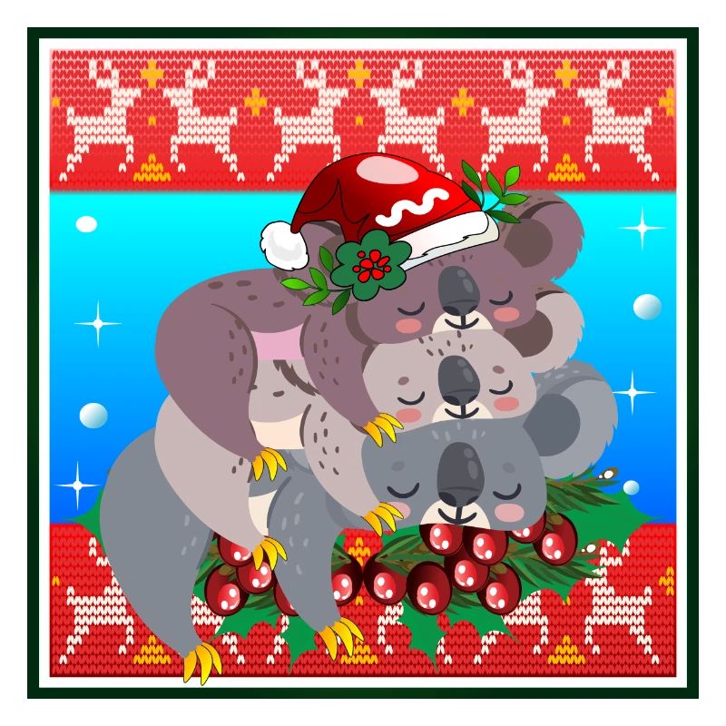 HÄSSLICHER WEIHNACHTSPULLOVER - KOALA BEAR FAMILY