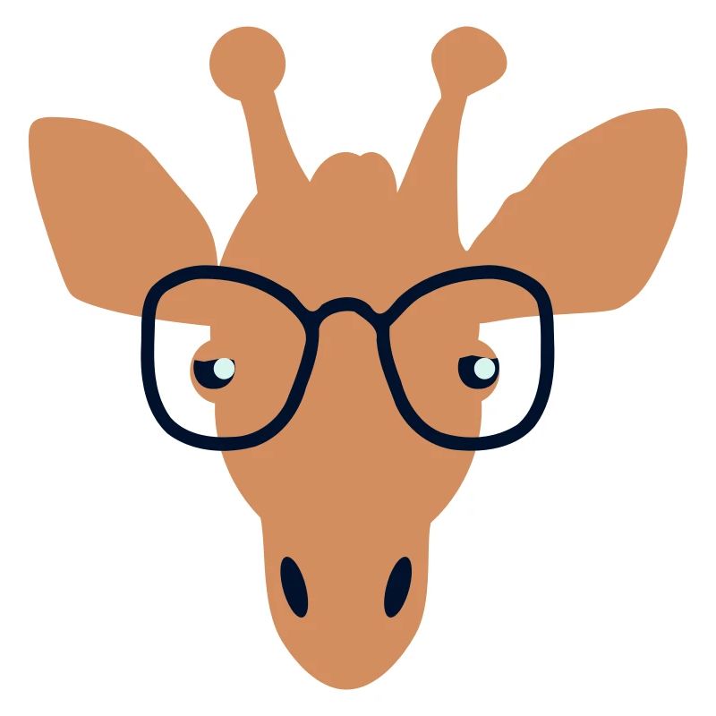 Giraffe mit Durchblick