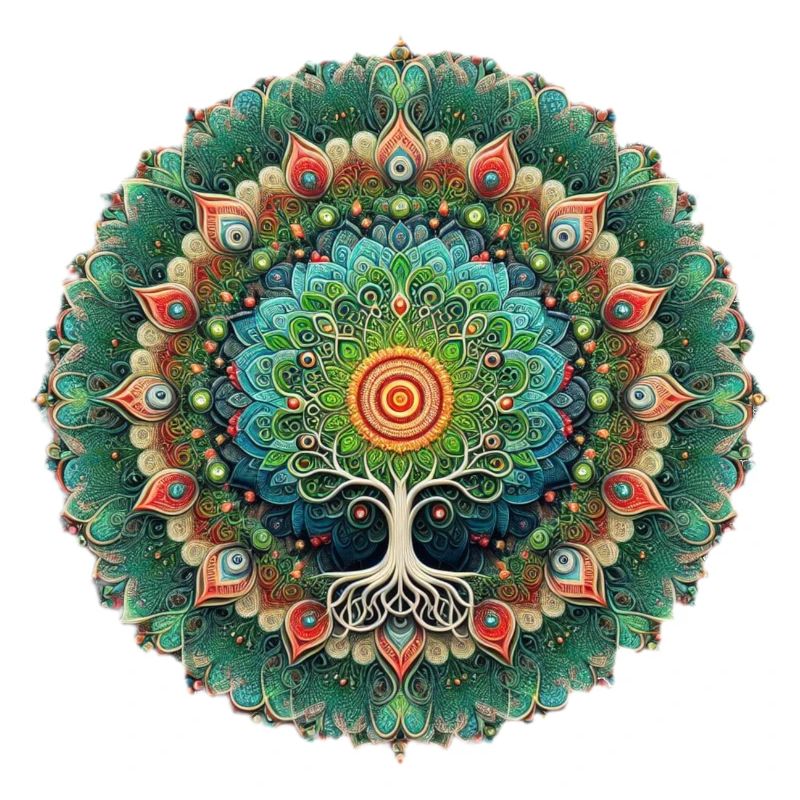 Mandala Baum des Lebens Bunt