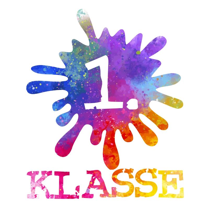 Éclaboussure colorée de couleur violet bleu rouge jaune - 1ère classe