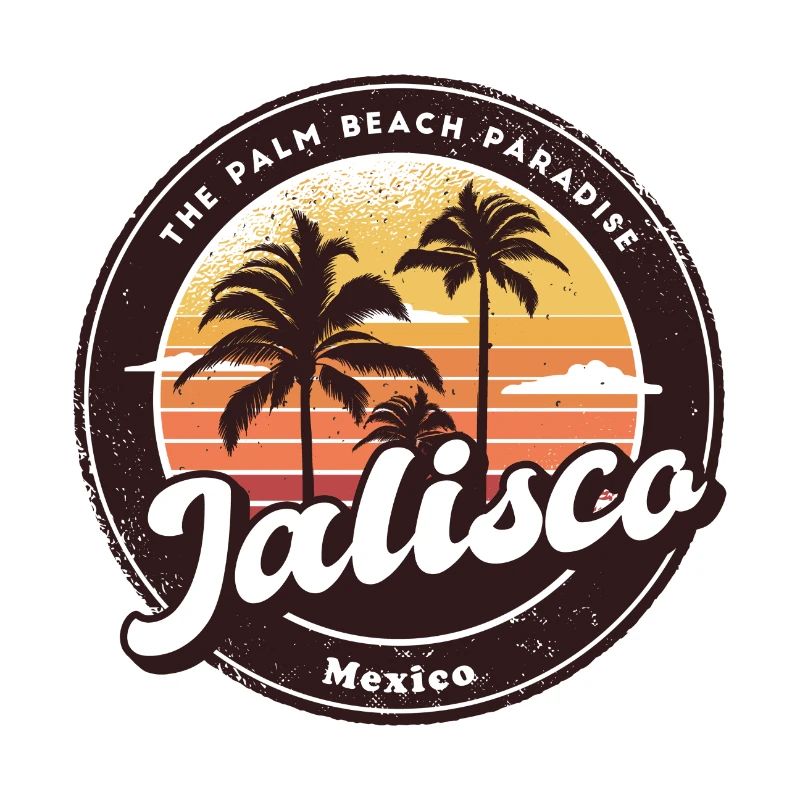 Design de coucher de soleil avec palmiers de