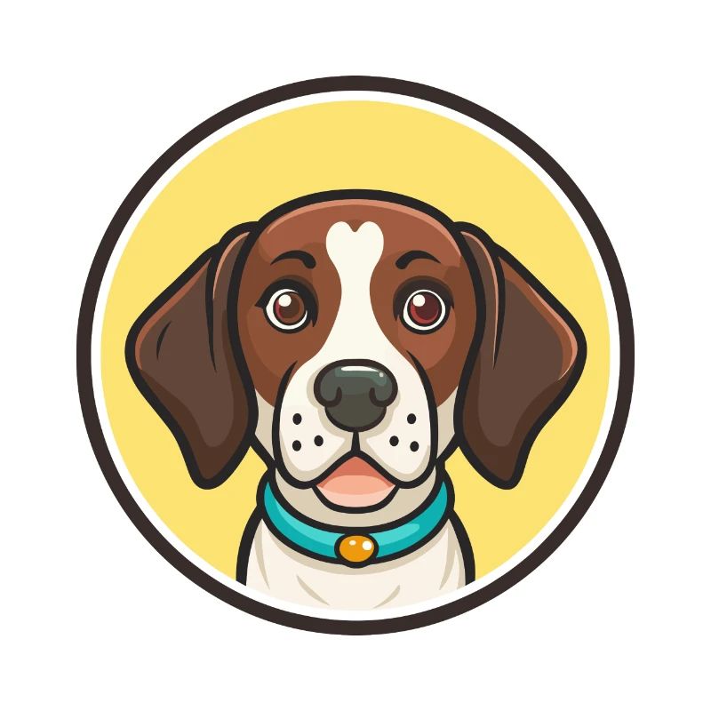Ariege Pointer Dog Breed Cartoon Kawaii Clipart