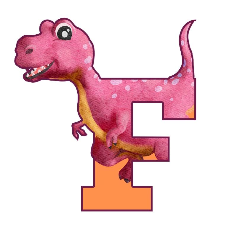 F - DINOSAUR, customizable