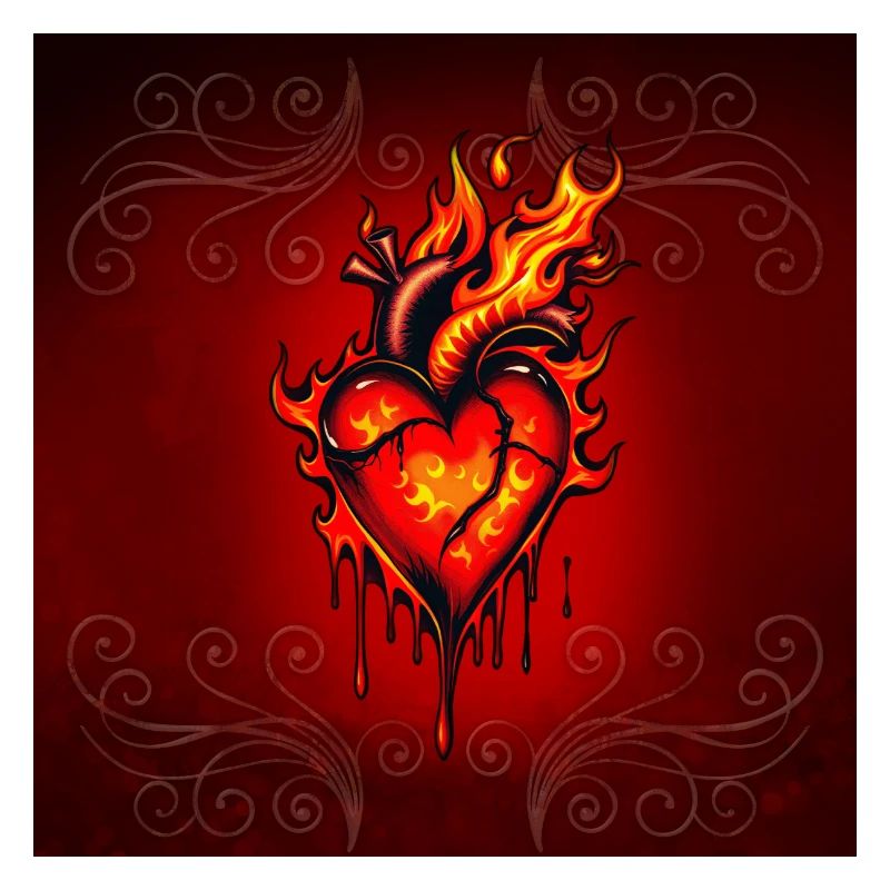 Flaming heart.