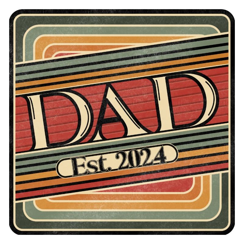 Dad Est. 2024 Retro Design