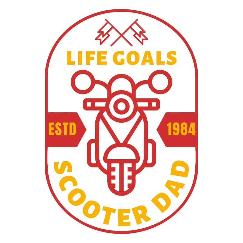 Scooter Dad – Life Goals Retro Roller