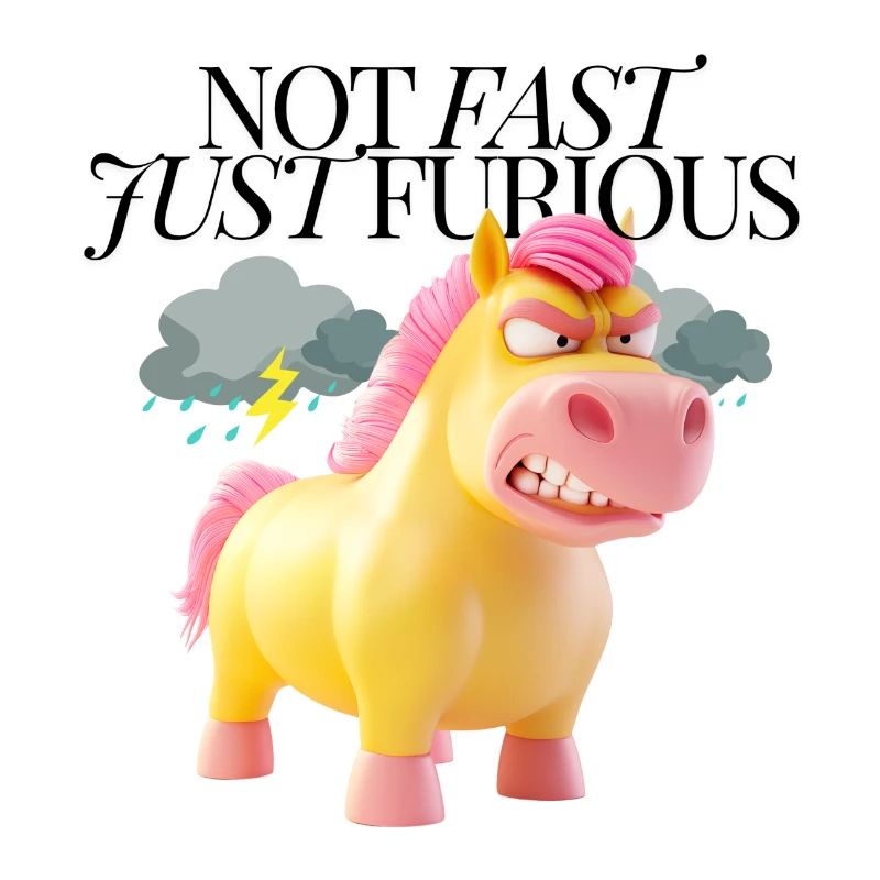 Grumpy Unicorn – Wütendes Cartoon-Einhorn