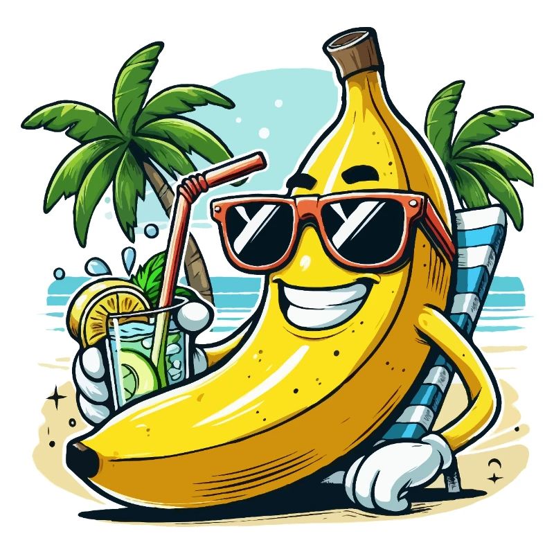 Entspannte Banane