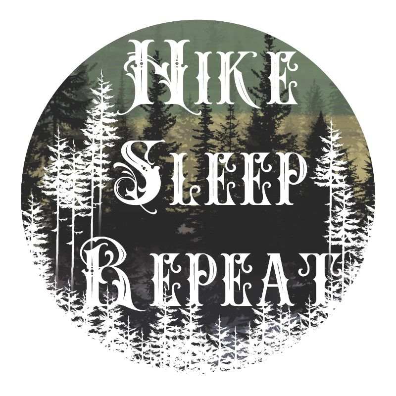 Fais répéter le sommeil – Round de la silhouette de la forêt
