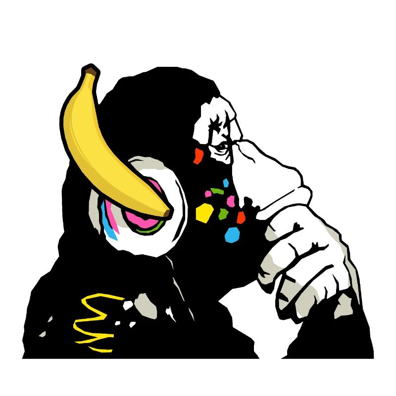 DJ Schimpanse , Bananen-Kopfhörer