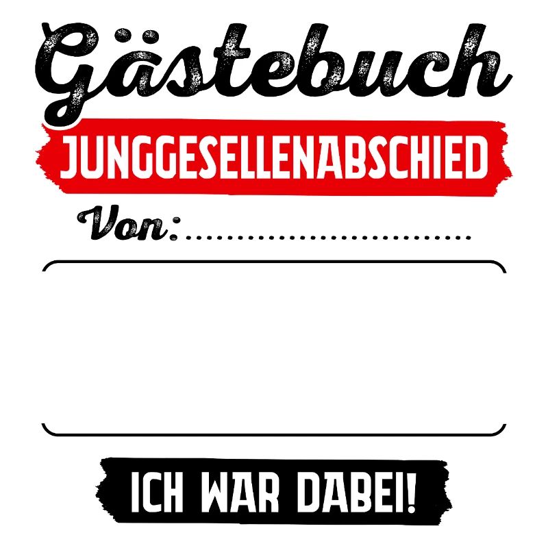 Gästebuch Junggesellenabschied Bräutigam JGA Braut