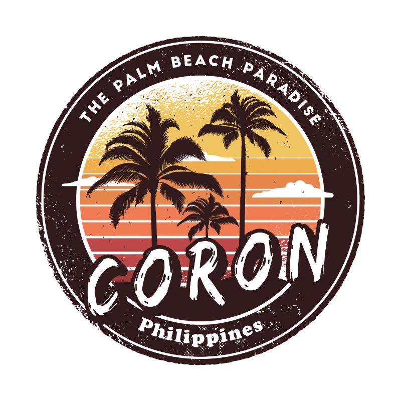 Coron Philippines Beach Palm Trees Design