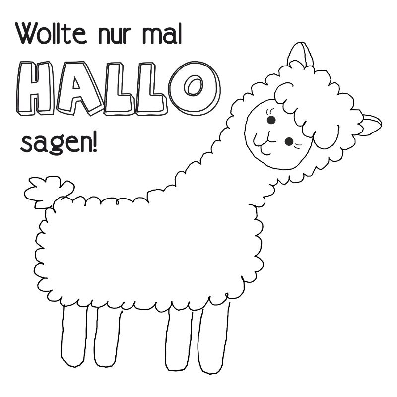 Kleiner Alpaka-Gruß
