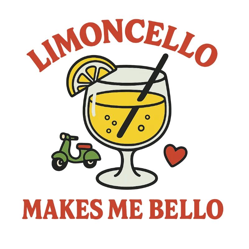 Limoncello Enjoyment Illustration