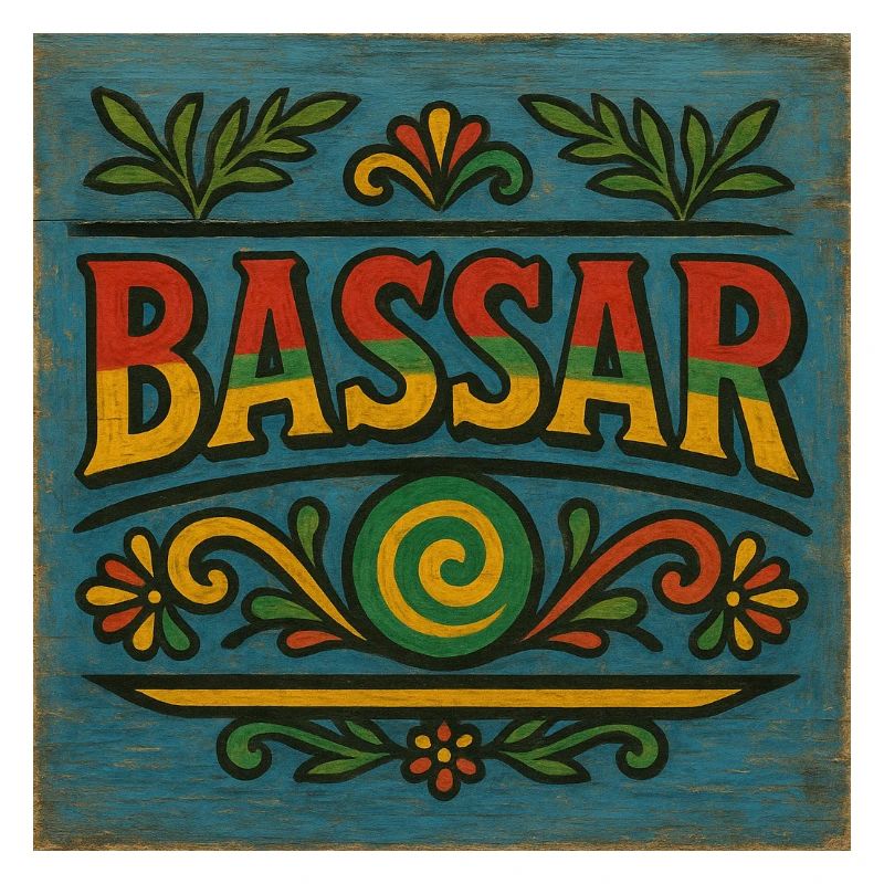 Vibrant Bassar Folk Pattern