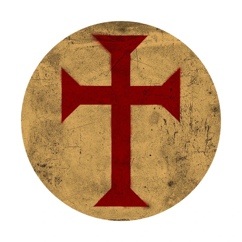 Templar Cross in Golden Circle