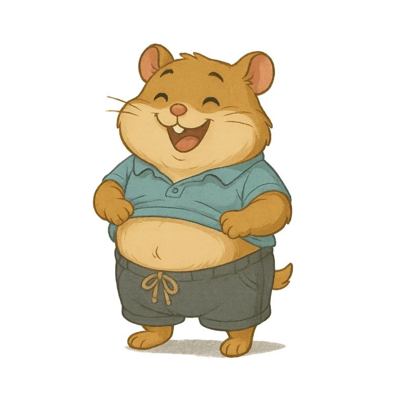 Hamster réfrigéré au look décontracté