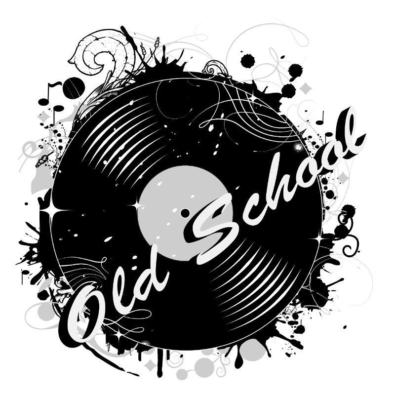 Disque vinyle old school – Design rétro avec style