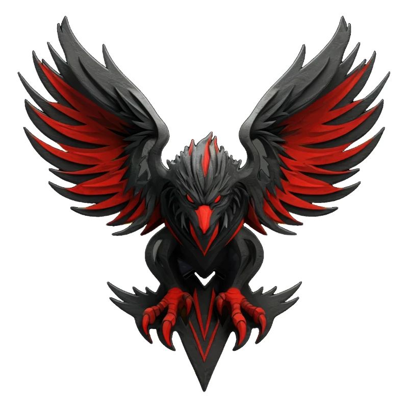 Dunkles mythisches Adler-Emblem