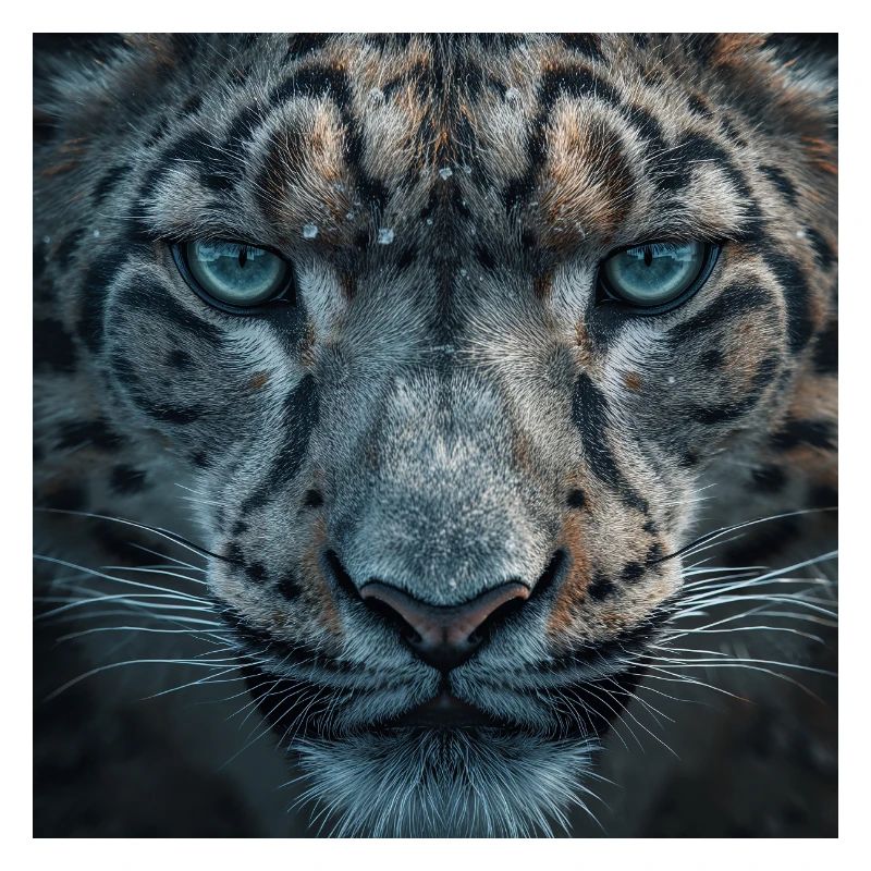 Frostiges Leopardenportrait