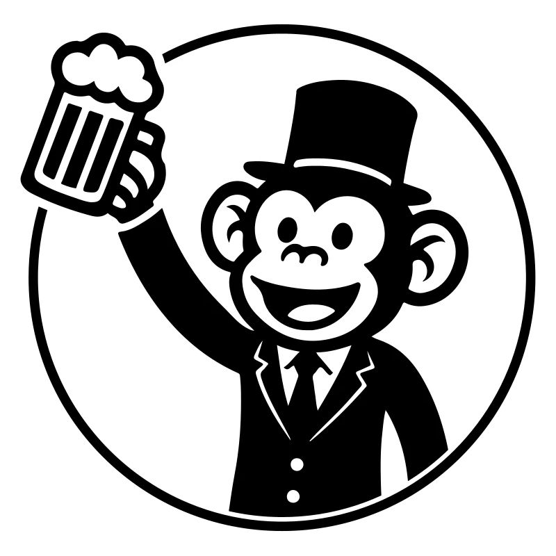 Affe Bräutigam Junggeselle Bier