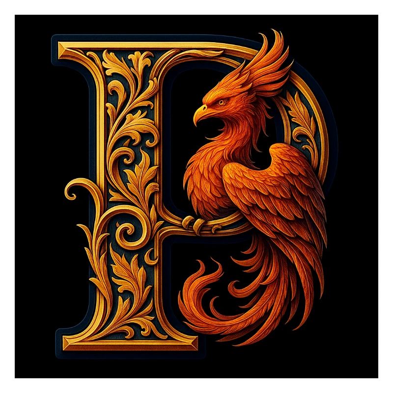 P – Magic Ornament with Phoenix