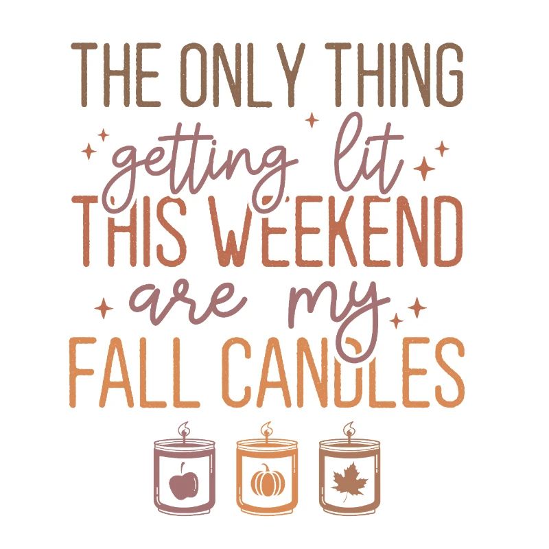 Autumn Candle and Cinnamon Scent Text Design